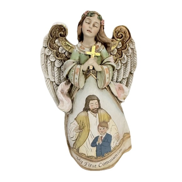 Other - Jim Shore Heartwood Creek Angel Figurine 7.5" My First Communion BOY  Jesus RET.